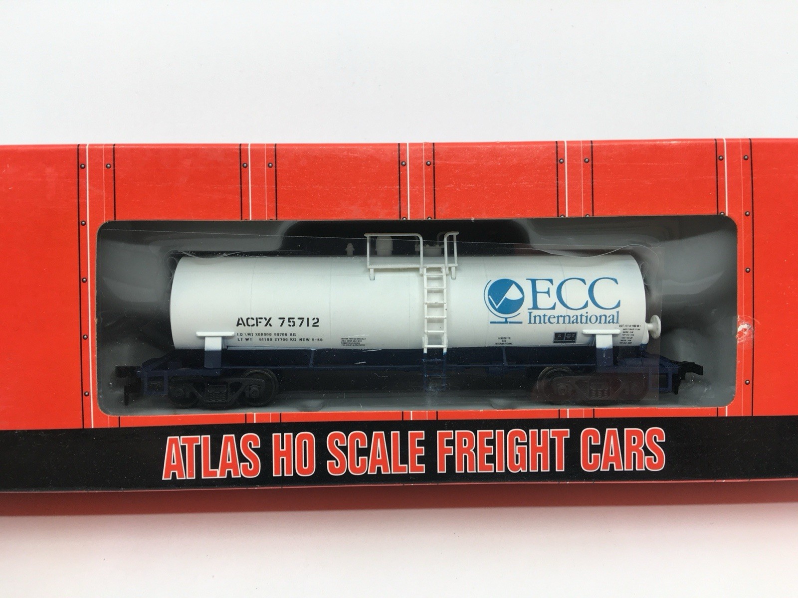 HO Scale Atlas 1705 ECC International Kaolin Tank Car ACFX #75712