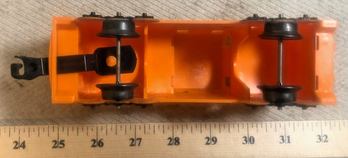 Marx 1988 B. & L. E. Bessemer Orange Plastic 4-wheel Caboose (C)