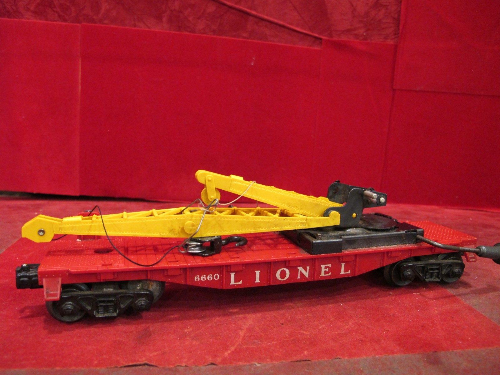 Lionel Postwar Boom Crane Derrick Flat Car 6660