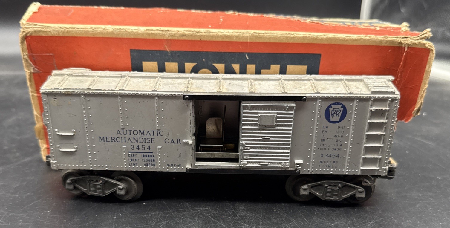Lionel O Gauge Automatic Merchandise Car 3454 Pennsylvania RR