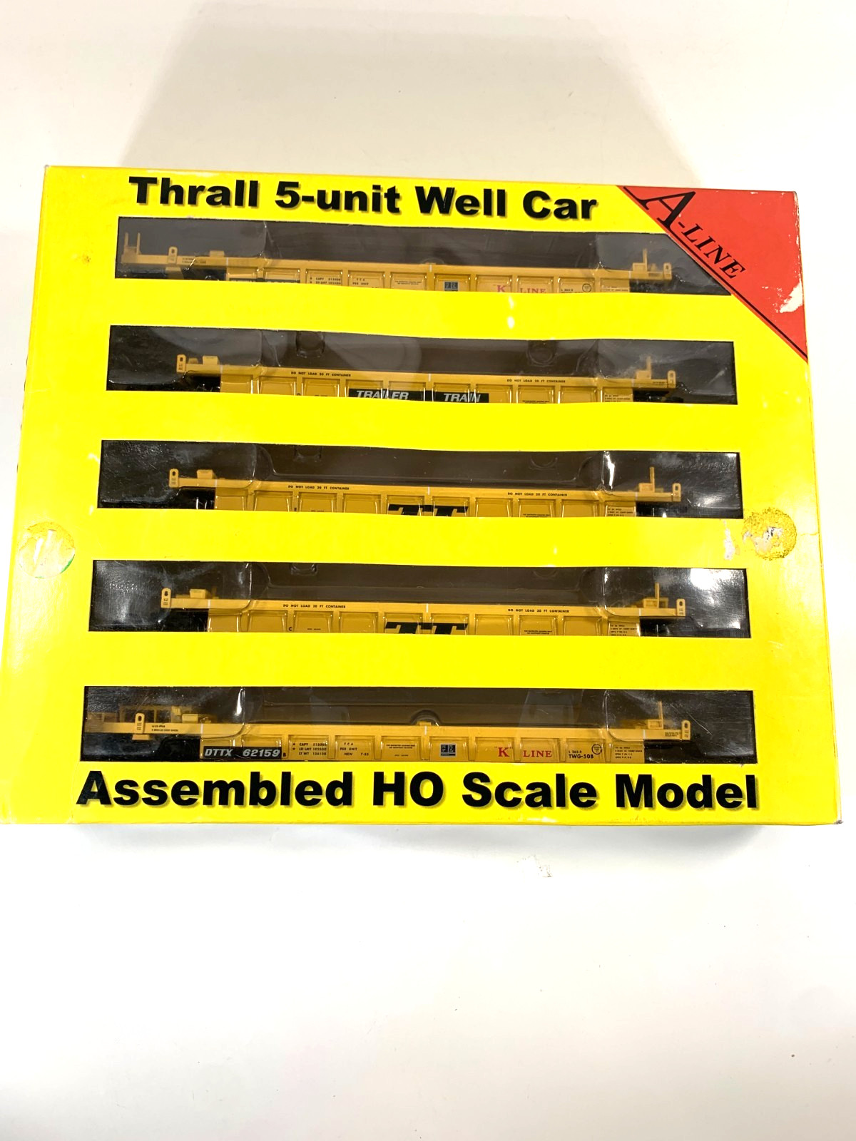 HO A-Line 47303-04 Thrall Container Well Cars K Line #62159 – 5 pack