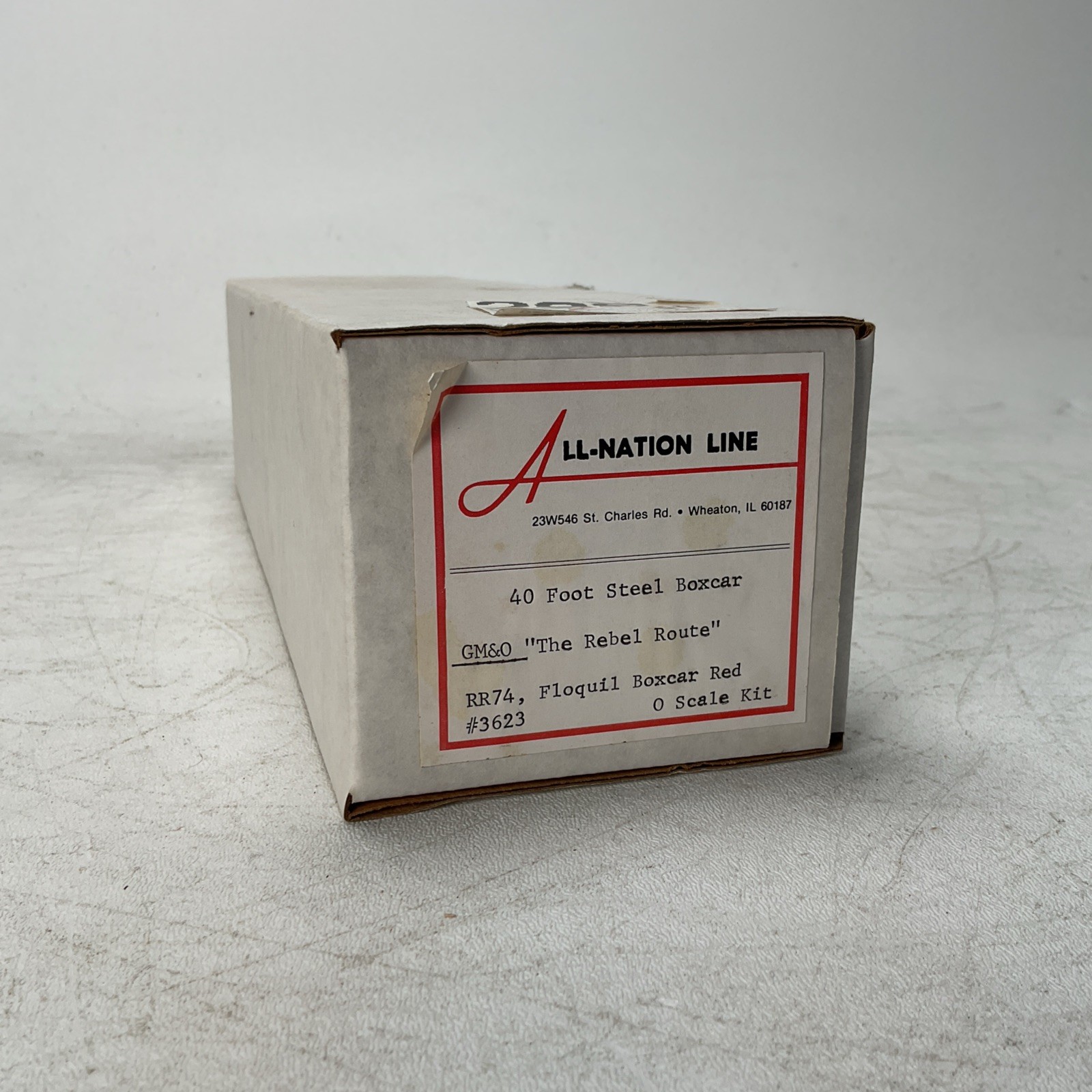 All Nation Line 40 Ft. Boxcar GM&0 The Rebel Route Train Model 3623 – Open Box