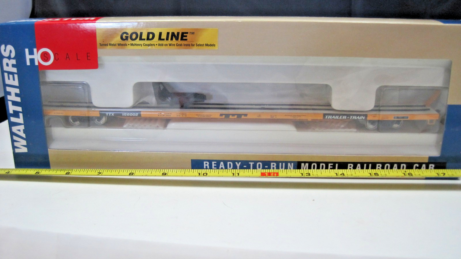 Walthers Gold Line 89′ Flush Deck Flat Deck Car TTX HO Scale NIB