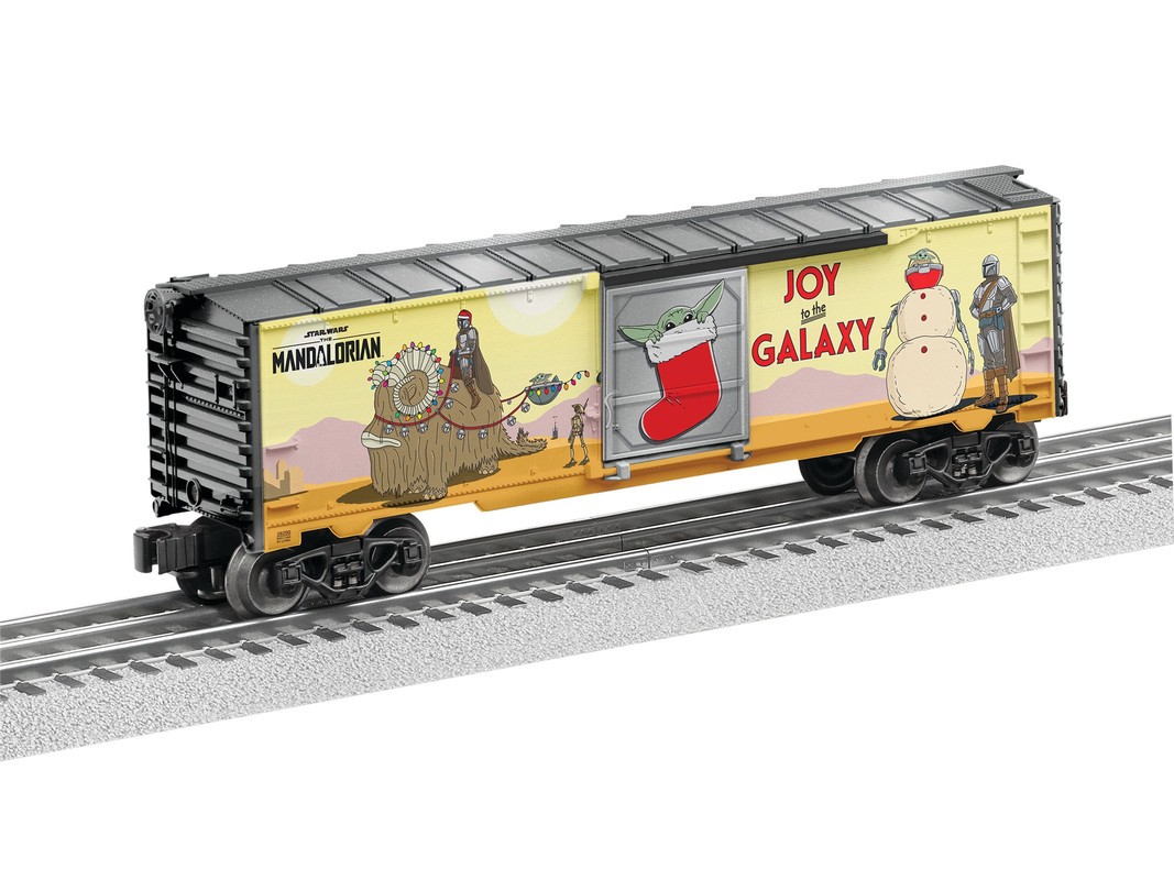 Lionel 2528290 O Star Wars The Mandalorian Grogu Christmas Boxcar