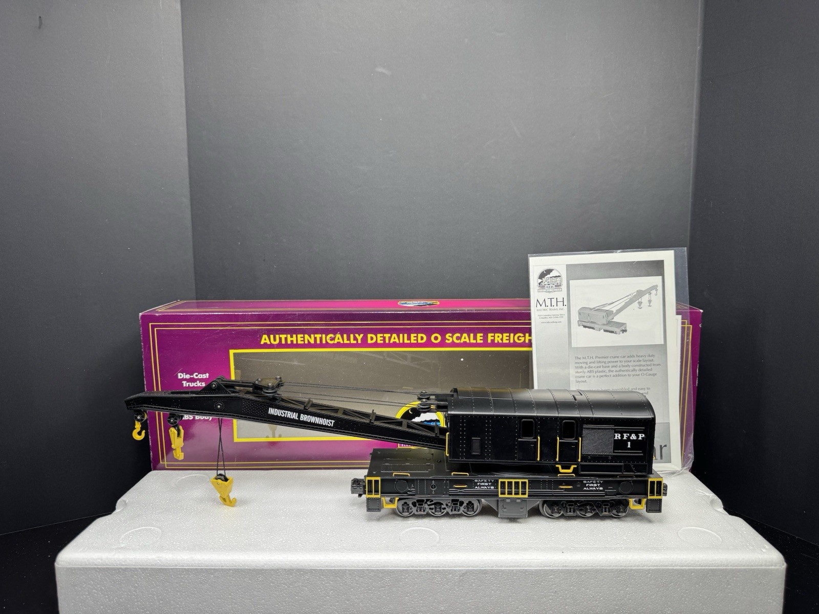 MTH 20-95459 Richmond, Fredericksburg & Potomac RF&P crane car LNIB