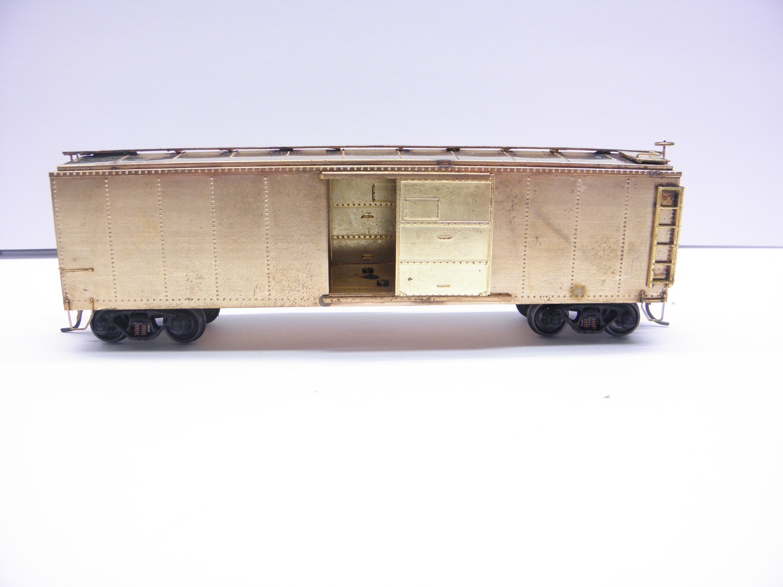 LAMBERT ASSOCIATES PRR BOXCAR UNPAINTED – HO SCALE- BRASS – JAPAN – NOS