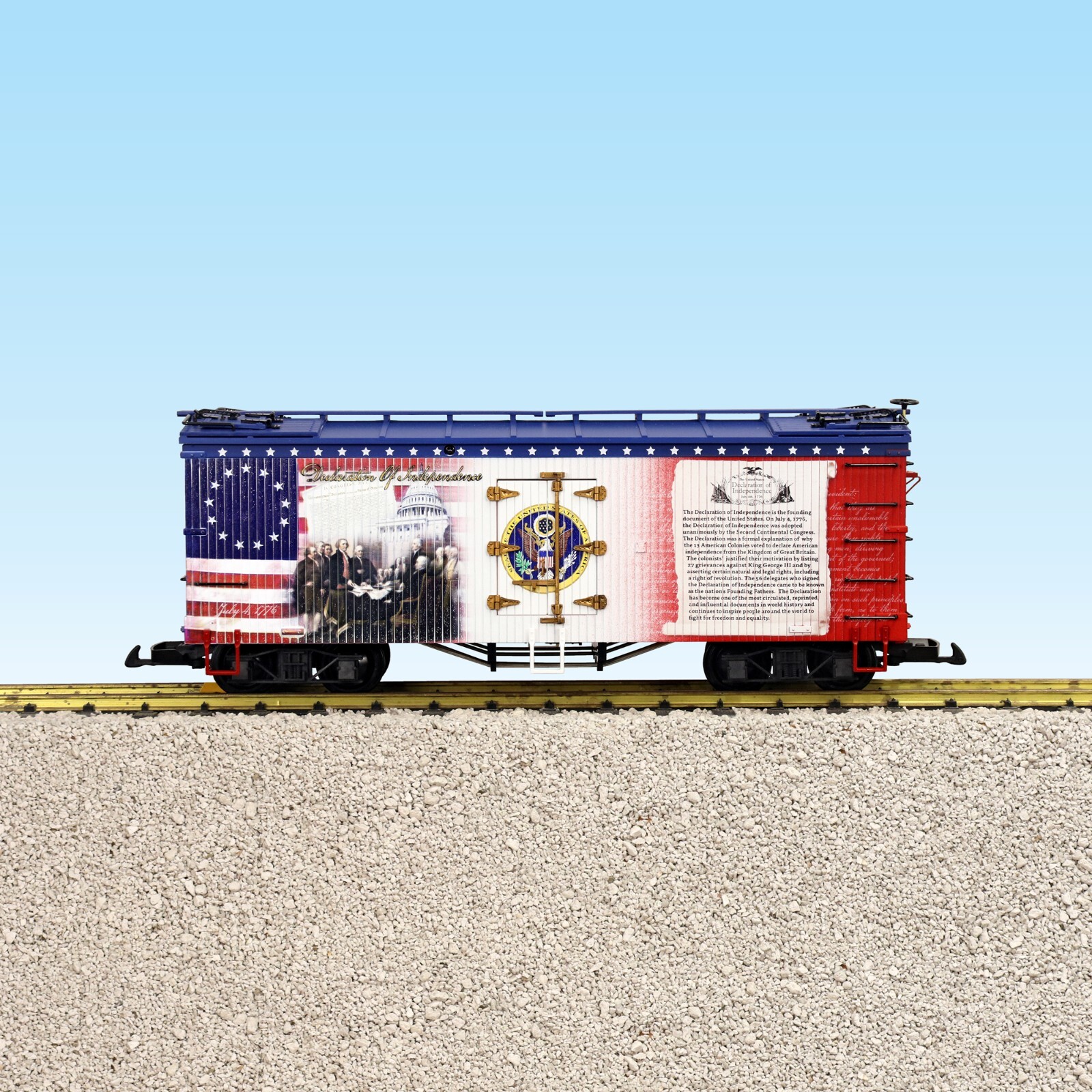 USA Trains G Scale R16058 THE DECLARATION OF INDEPENDENCE PATRIOTIC CAR