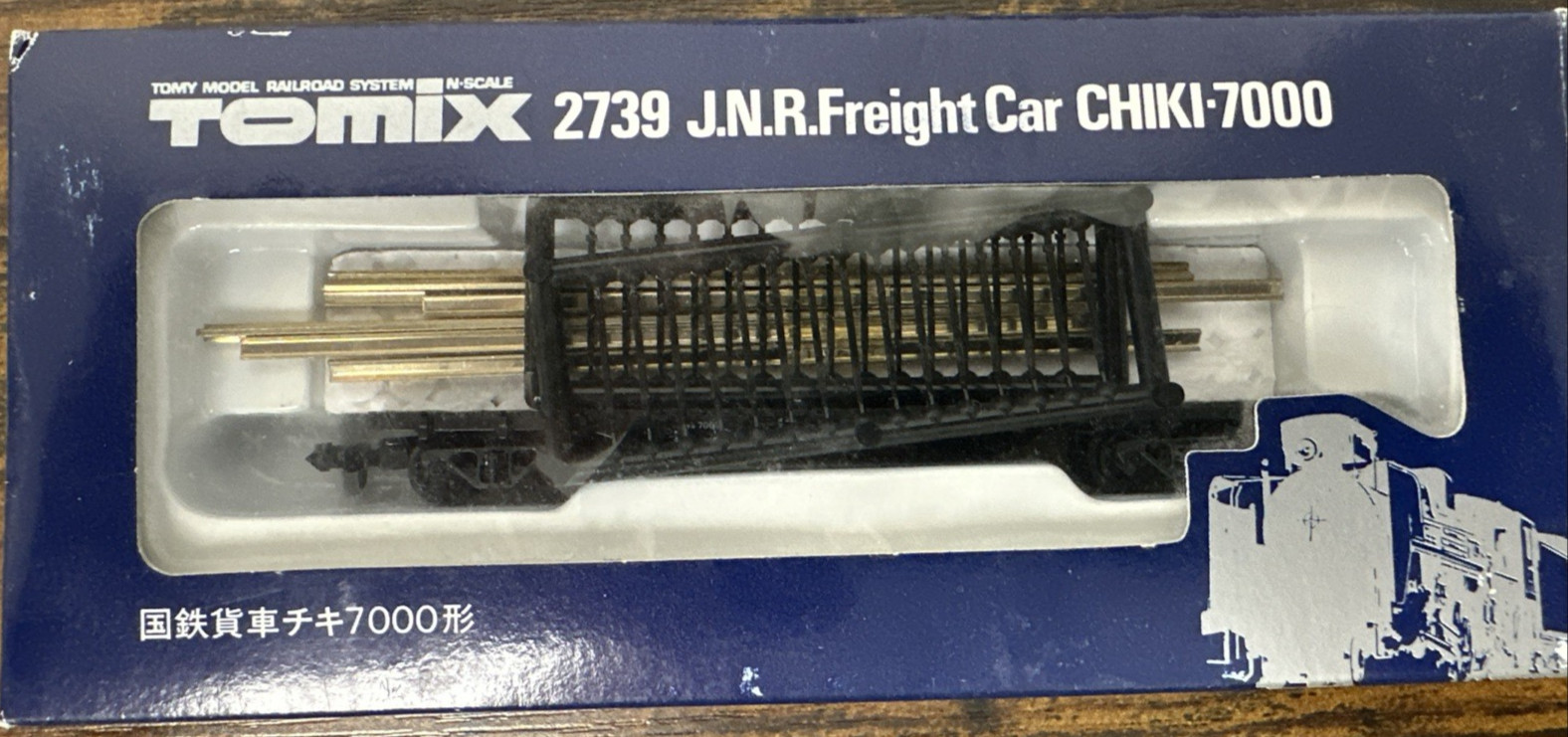 TOMIX N Scale #2739 Japan Railways Flat Car CHIKI-7000 w/Rail Load 1:160 NIB!