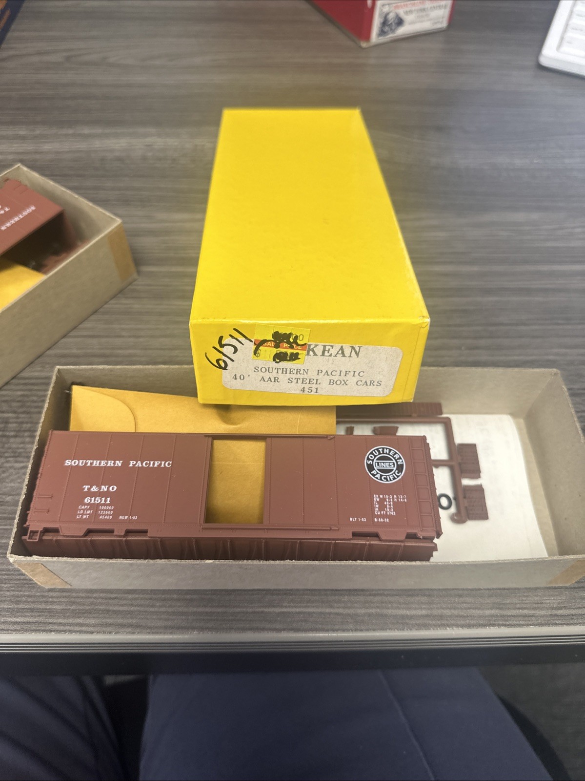 McKean Models Master Series HO Kit 451 40’ AAR Stl Boxcar Southern Pacific 61511