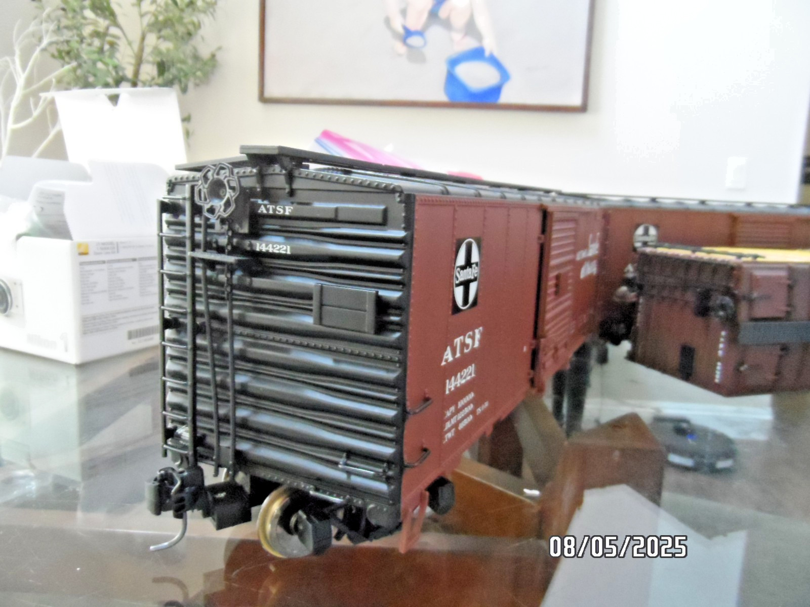ARISTOCRAFT G SCALE SANTA FE EL CAPITAN 144221 SLIDING DOOR BOX CAR MINT
