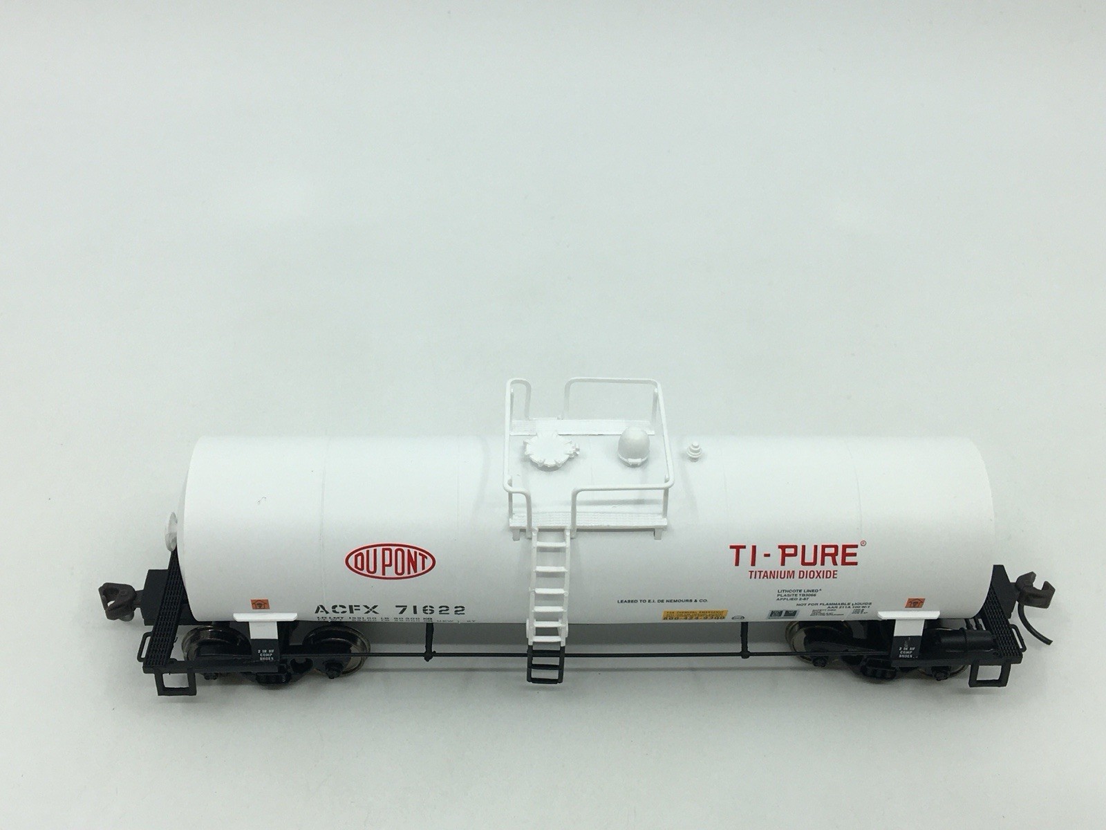 HO Atlas 1709-2 DuPont Ti-Pure ACF Kaolin Tank Car ACFX #71622 Metal Wheels