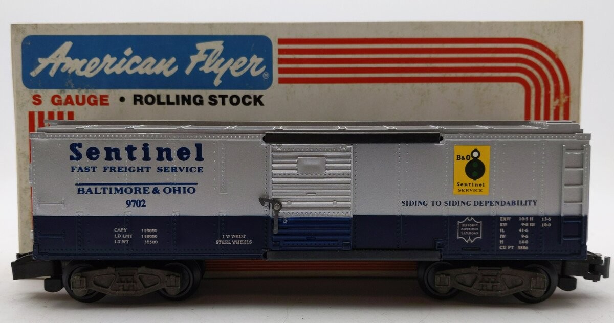American Flyer 4-9702 S Gauge Baltimore & Ohio Sentinel Boxcar #9702 EX/Box