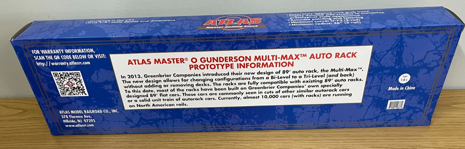 Atlas O 3001496-4 Canadian CN GTW Gunderson Multi-Max Autorack Scale 3Rail Train