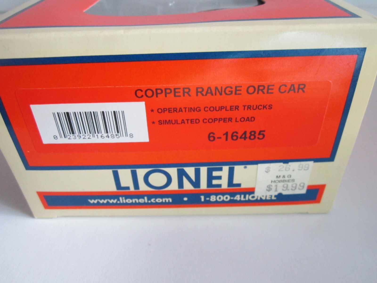 NEW IN BOX! LIONEL 6-16485 COPPER RANGE ORE CAR — 2004