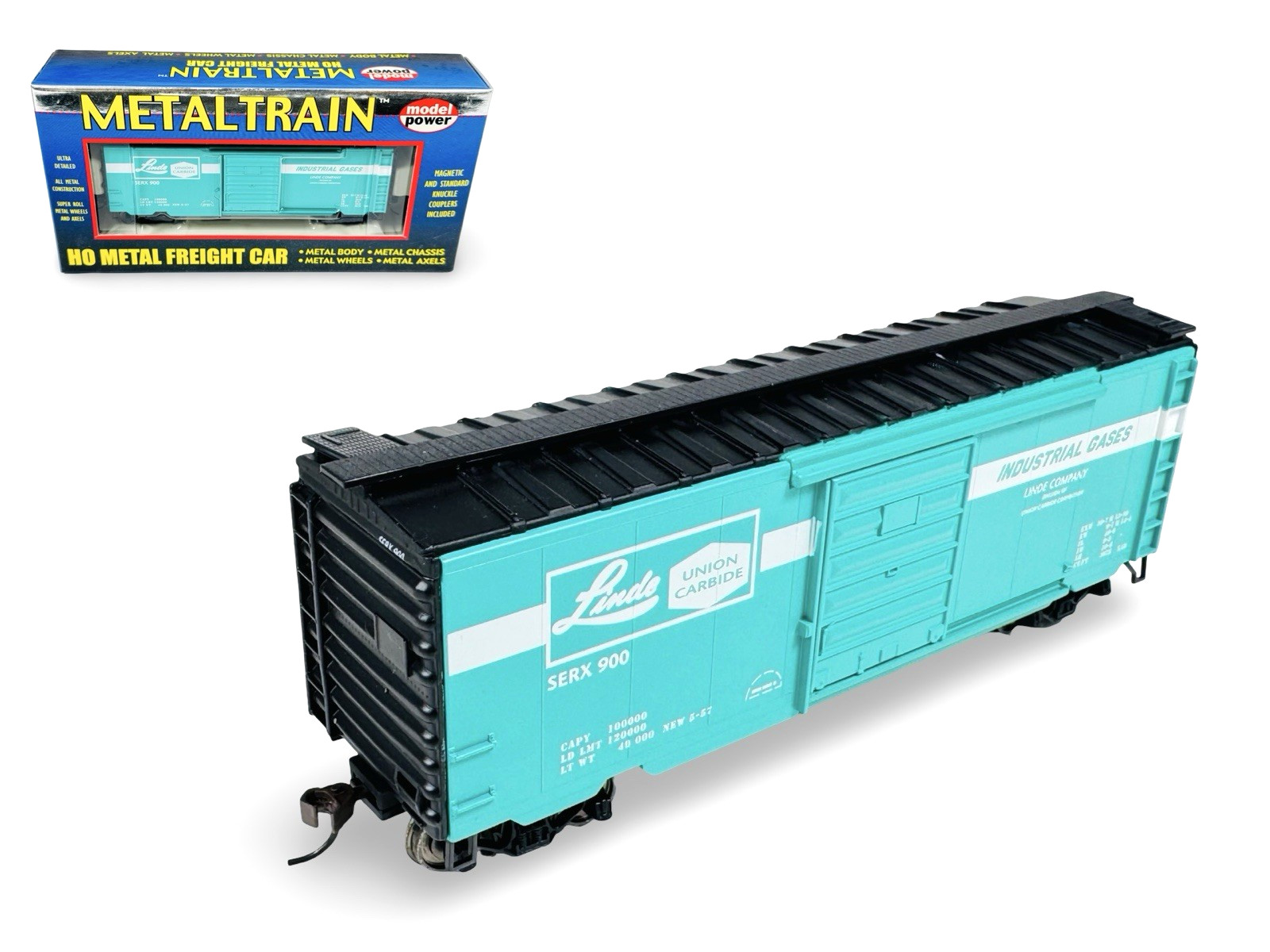 Model Power HO METAL TRAIN Linde Union Carbide (#900) 40′ Metal Box