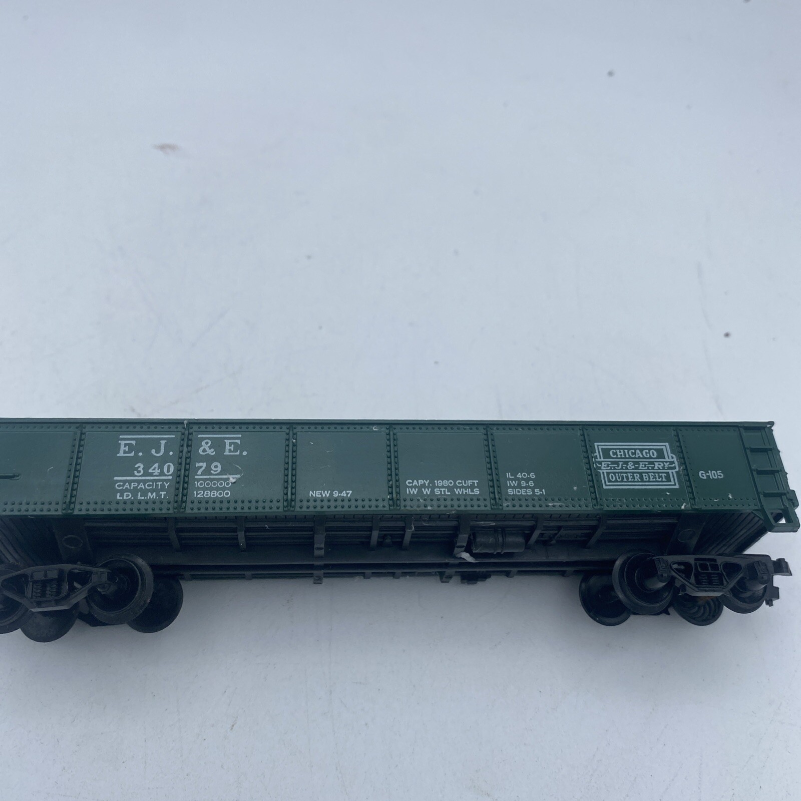 VTG LIFE-LIKE HO scale Chicago E.J. & E. green Gondola Train Car Hong Kong