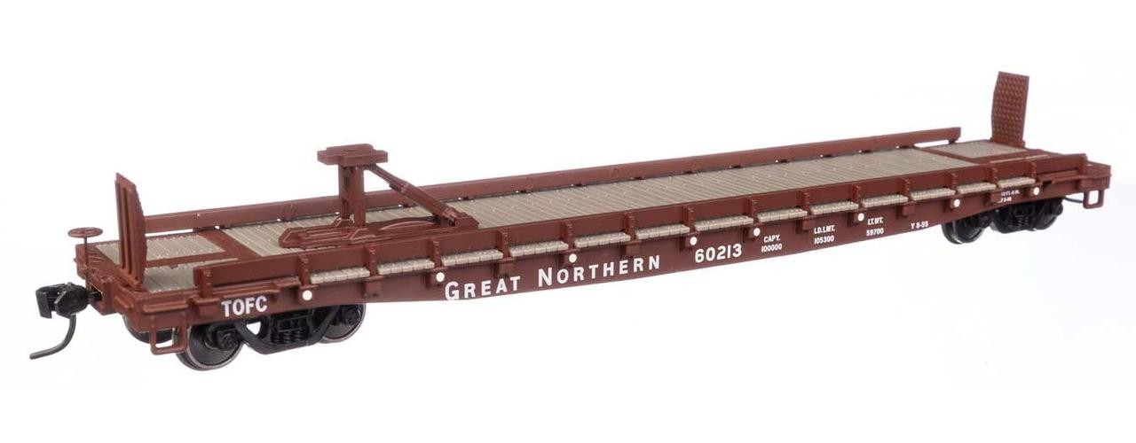 Walthers HO Scale ~ 53′ GSC Piggyback Flatcar ~ Great Northern #60213 ~910-50505