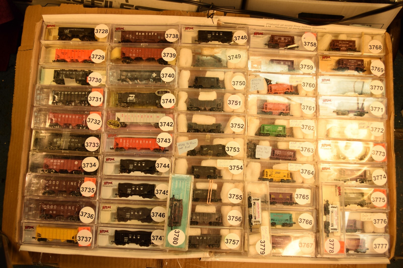N Scale HOPPER CAR BN UP PRR CB&Q GN NW SP ATSF SF CN SOO C&O sold individually