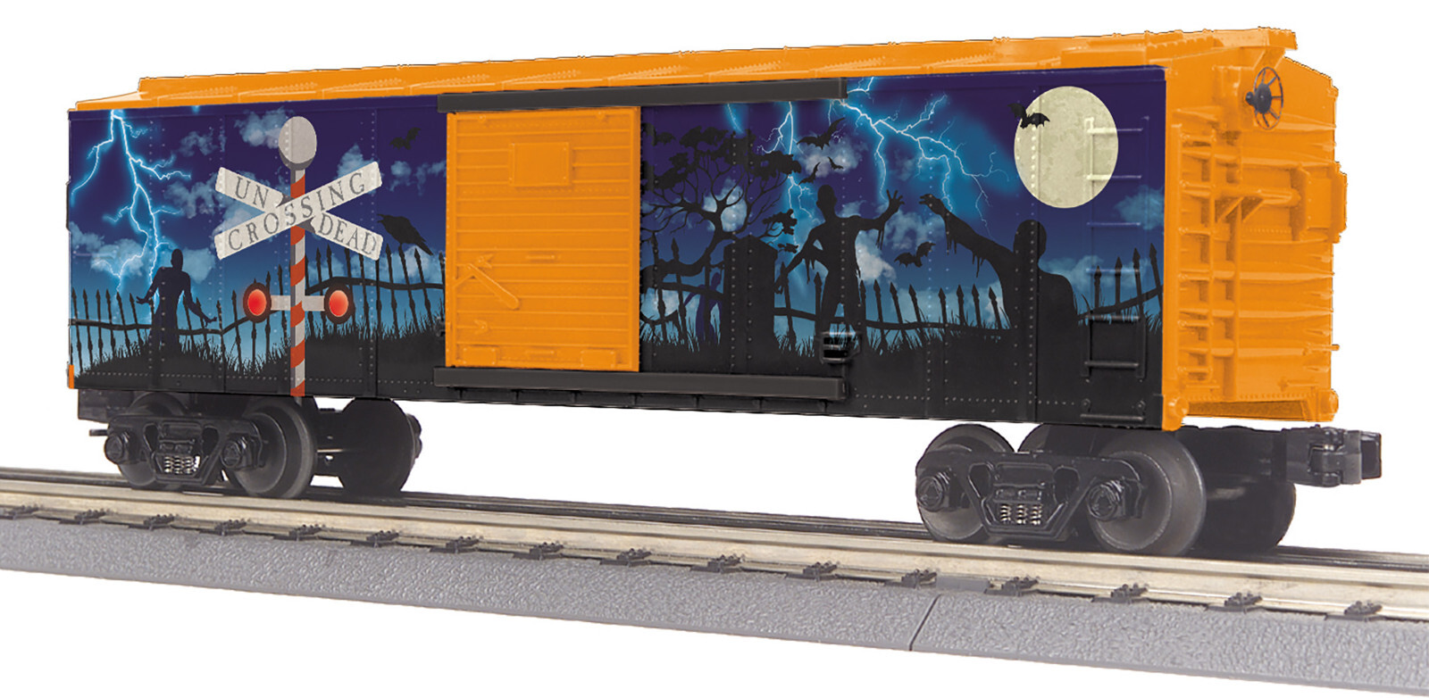 MTH #30-71108 HALLOWEEN BOX CAR W/BLINKING LED NEW IN BOX