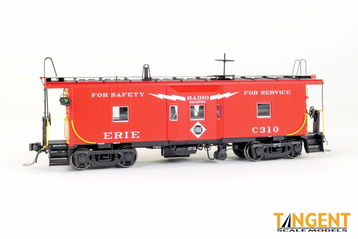 Tangent Scale Models ICC Erie Railroad Bay Window Caboose Delivery Red 60710 HO
