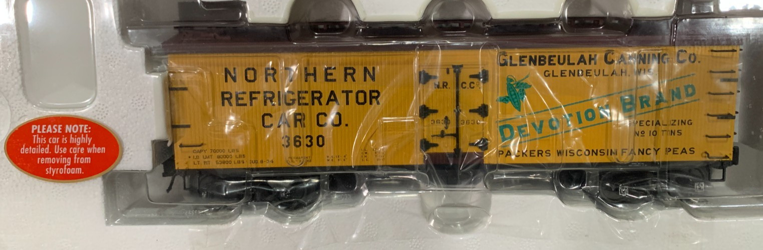 Atlas 8080-1 Glenbeuleh Canning Co 40′ Wood Reefer, #3630, O Scale 1/48, LN
