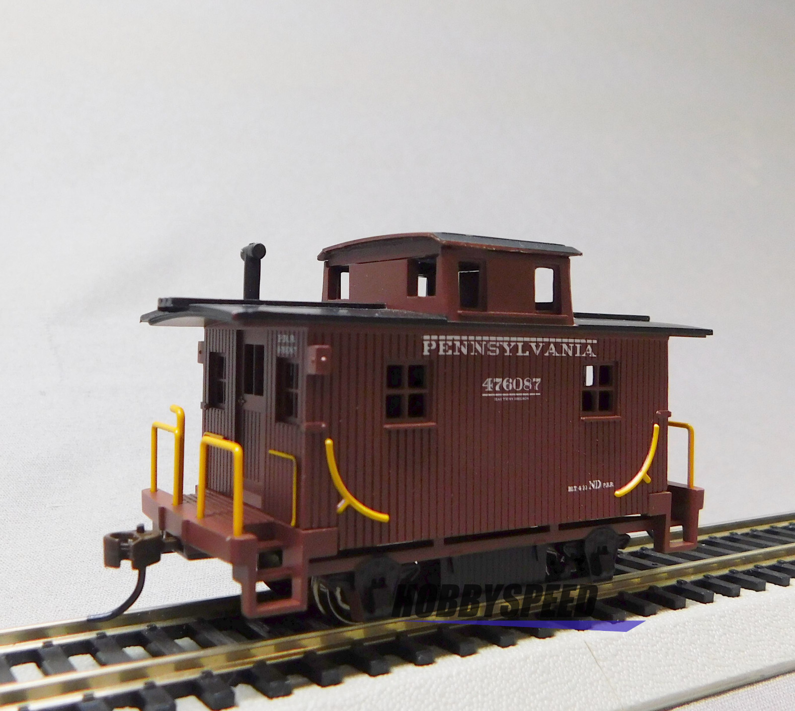 BACHMANN HO SCALE SILVER SERIES PENNSYLVANIA BOBBER CABOOSE #476087 BAC18402 NEW
