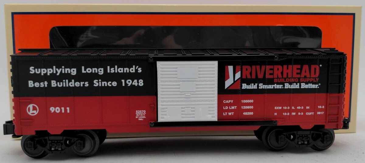 Lionel 6-52570 O Railroad Museum of Long Island Riverhead Building Supply Boxcar