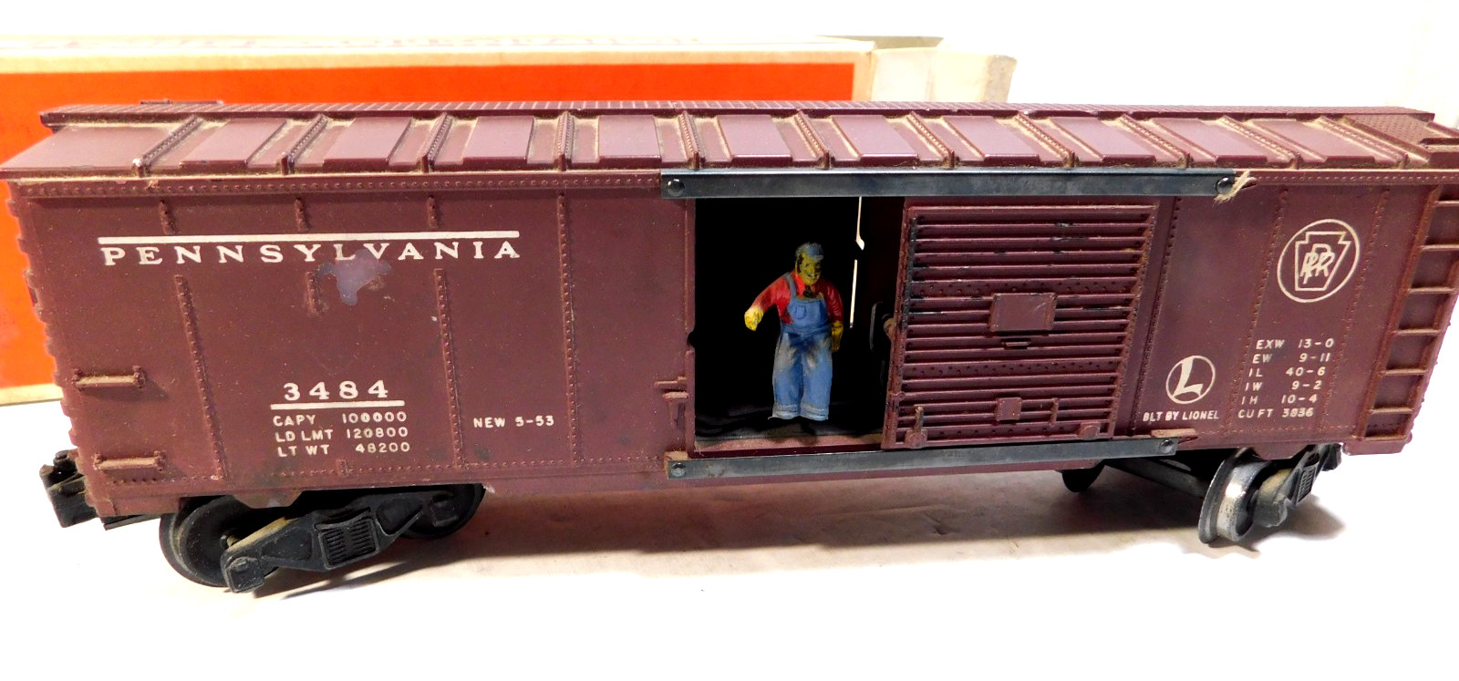 1953 Lionel Post War 3484 Pennsylvania Operating Box Car (LIN-3484)