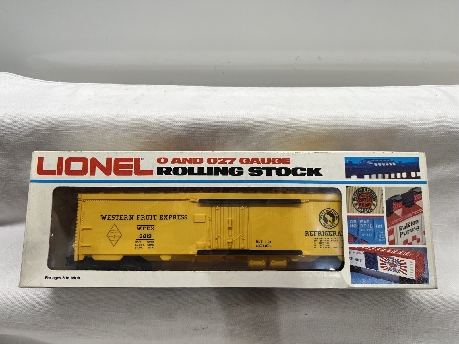 Lionel 6-9819 Great Northern Western Fruit Express Reefer O O27 Boxed New w/Box