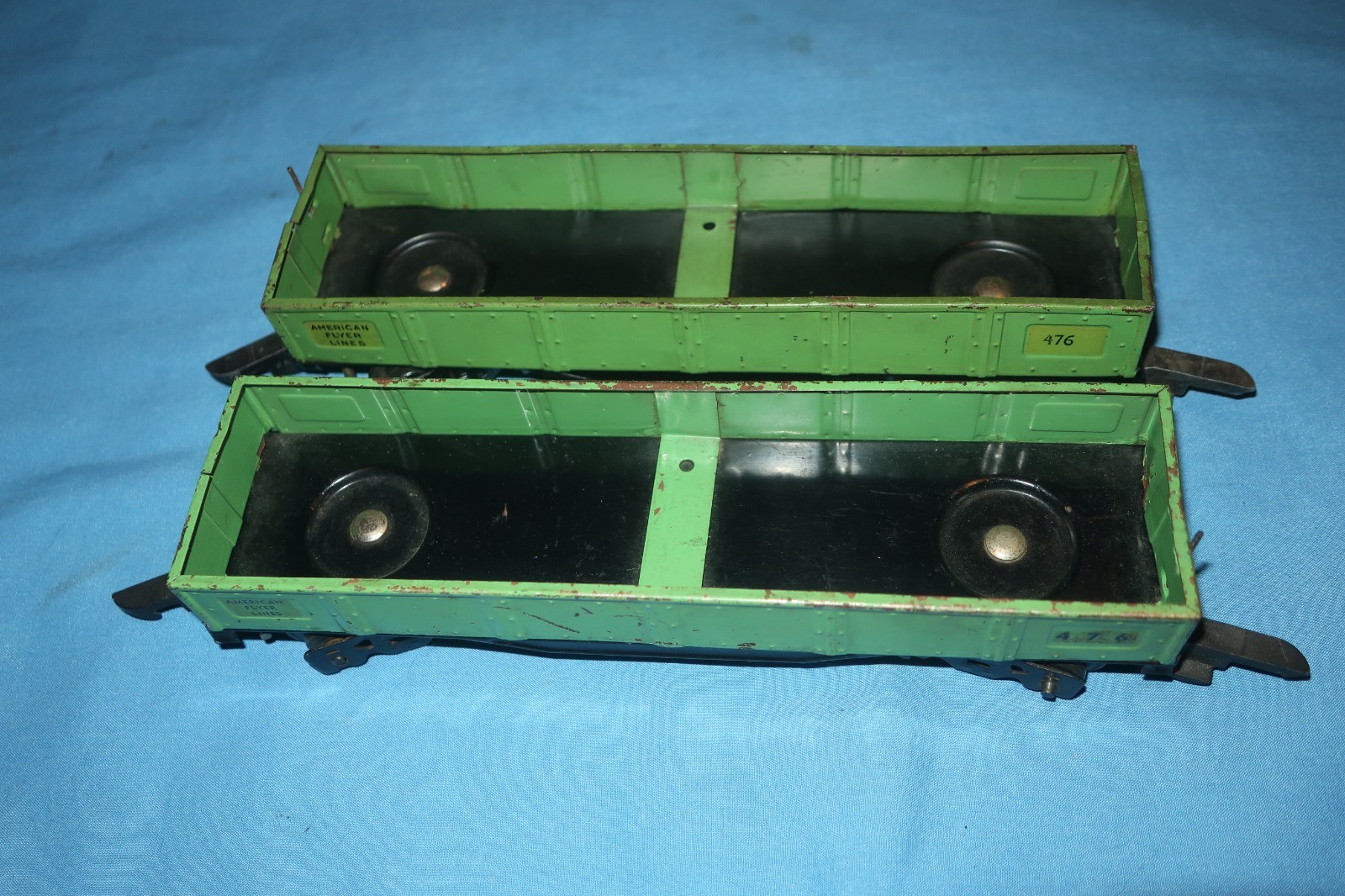 2 American Flyer Pre-war O Gauge #476 Gondola Cars