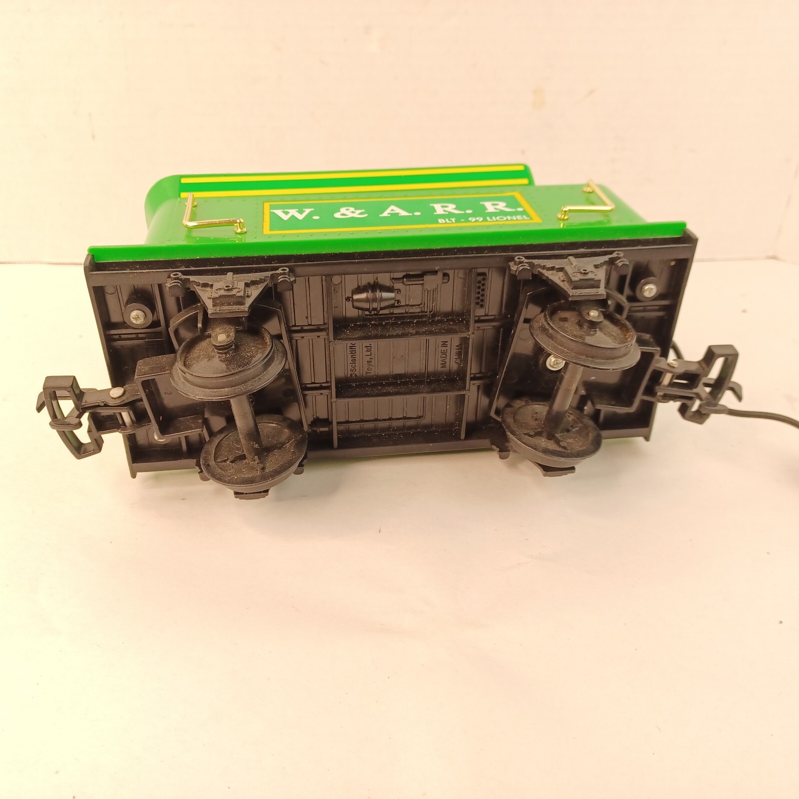 Scientific Toys Lionel Trains Loco G Scale Blt-99 Coal Car W.&A.R.R. Green
