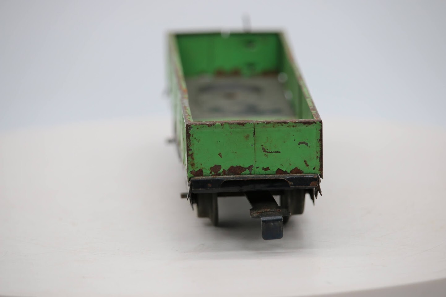 O Scale American Flyer Green Gondola #476 Made from Pressed Steel.