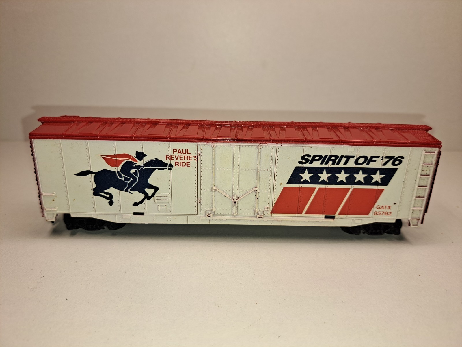 Tyco HO Spirit of ’76 Paul Revere’s Ride Train BoxCar Bicentennial GATX 85762