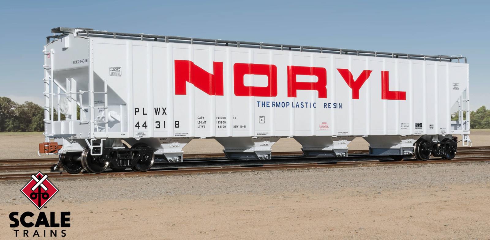 Scaletrains HO Scale Noryl PLWX #44326 P-S 5820 CF Covered Hopper SXT39444