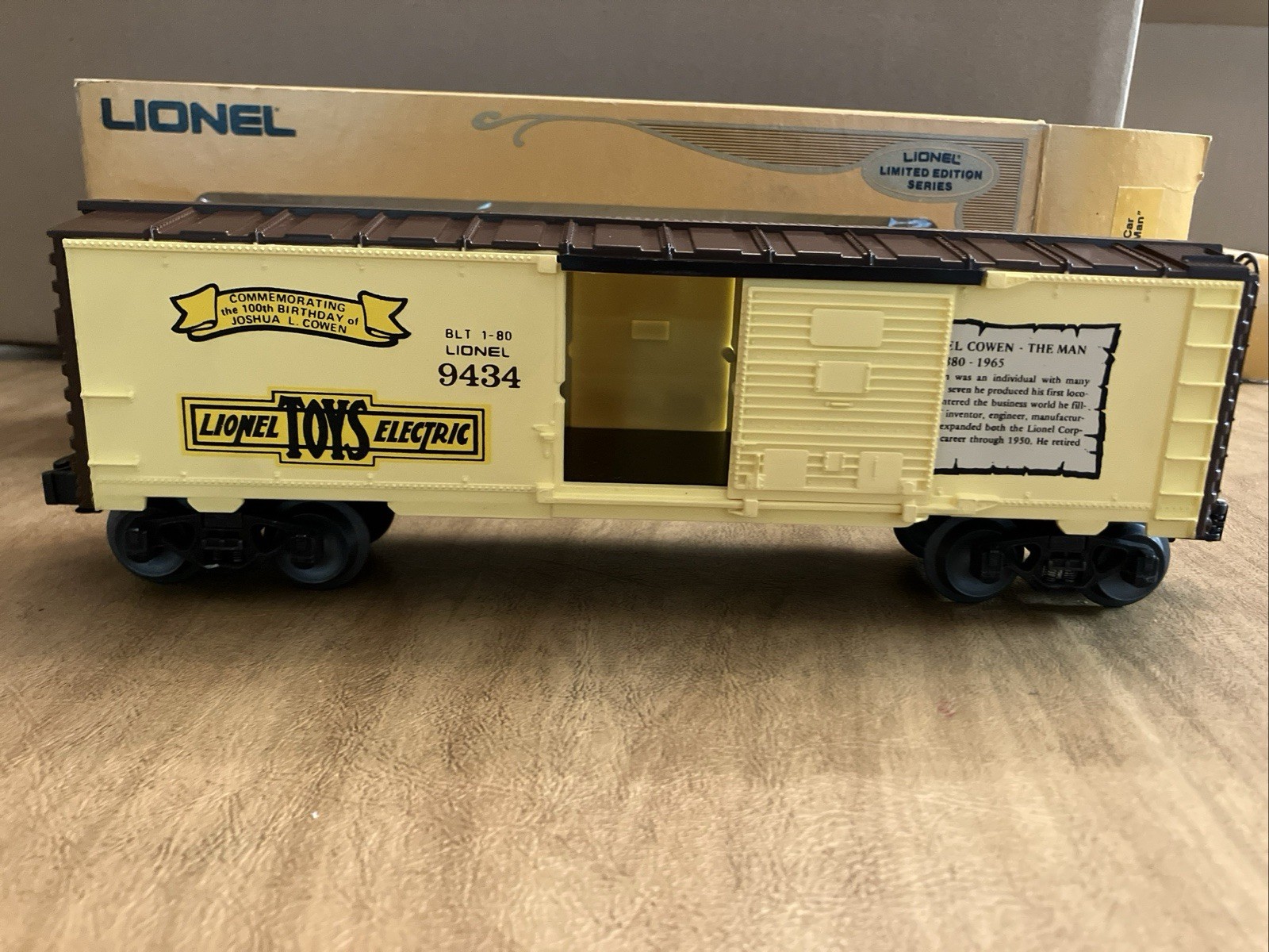 Lionel Limited Edition Joshua Cowen The Man Box Car 6-9434 O Gauge Freight
