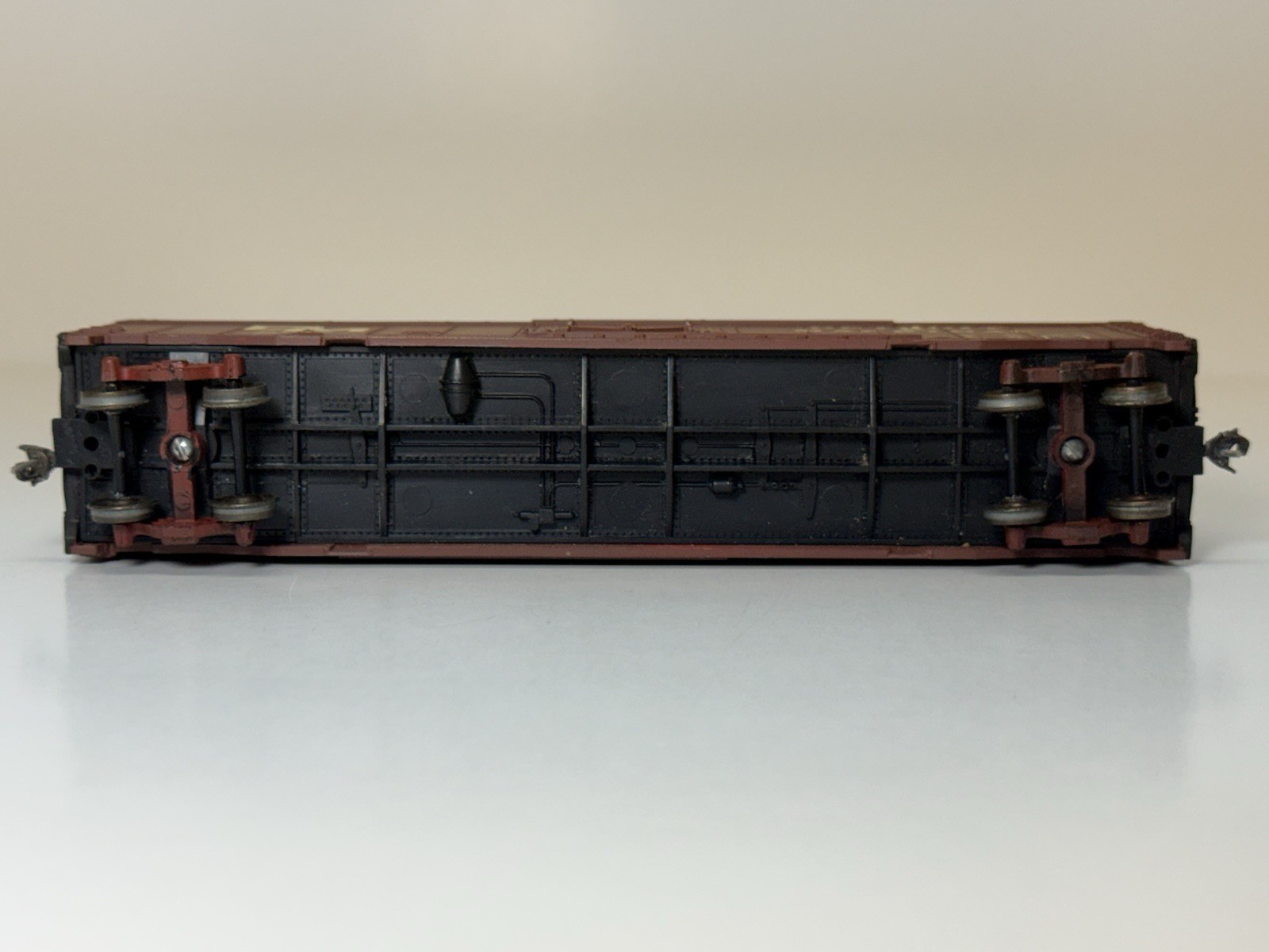 HO, Custom-Tyco, Detroit & Mackinaw, Brown 50’ Boxcar # DM-2168