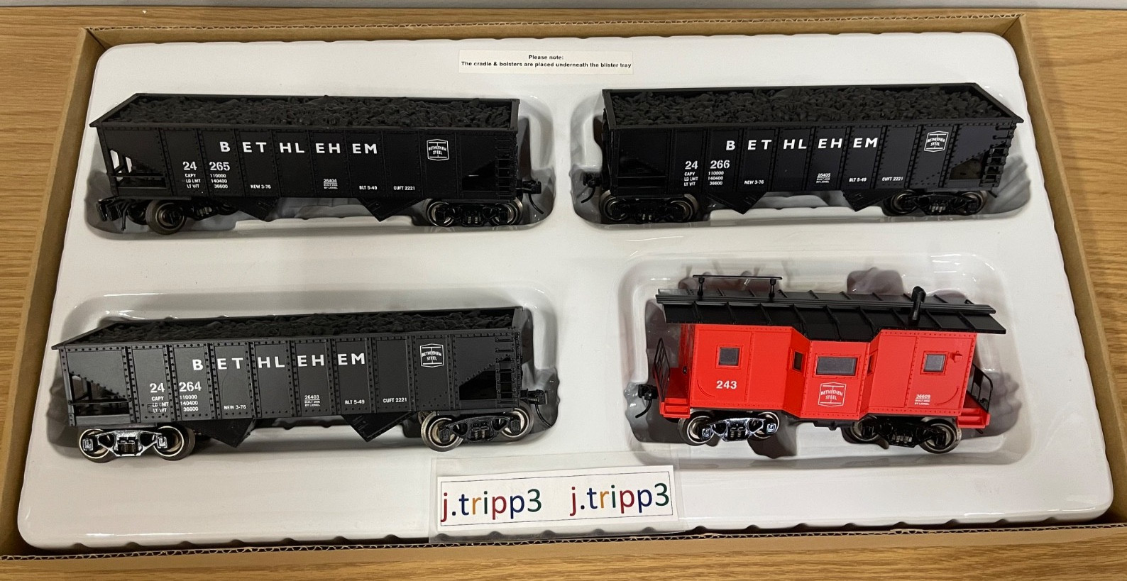 K-line by Lionel 6-31767 Bethlehem Steel Freight Car O O-27 Gauge Train 4-Pack