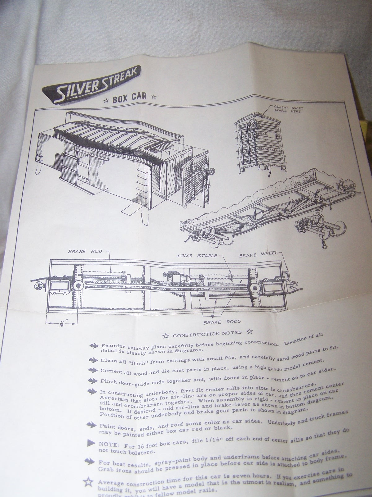 Silver Streak #S207 Wood/Metal 40′ Wood Boxcar Kit Central of Georgia(kit)