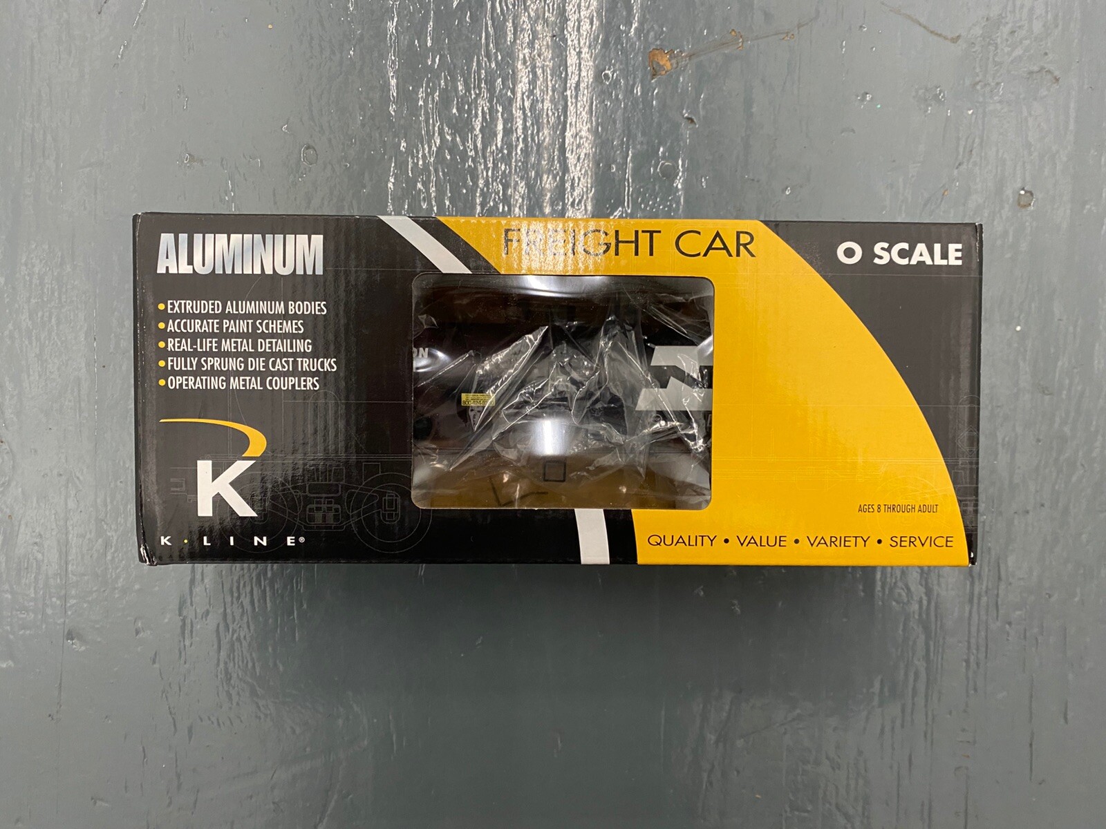 O -SCALE K-LINE K90014 BURLINGTON NORTHERN ALUMINUM TANK CAR