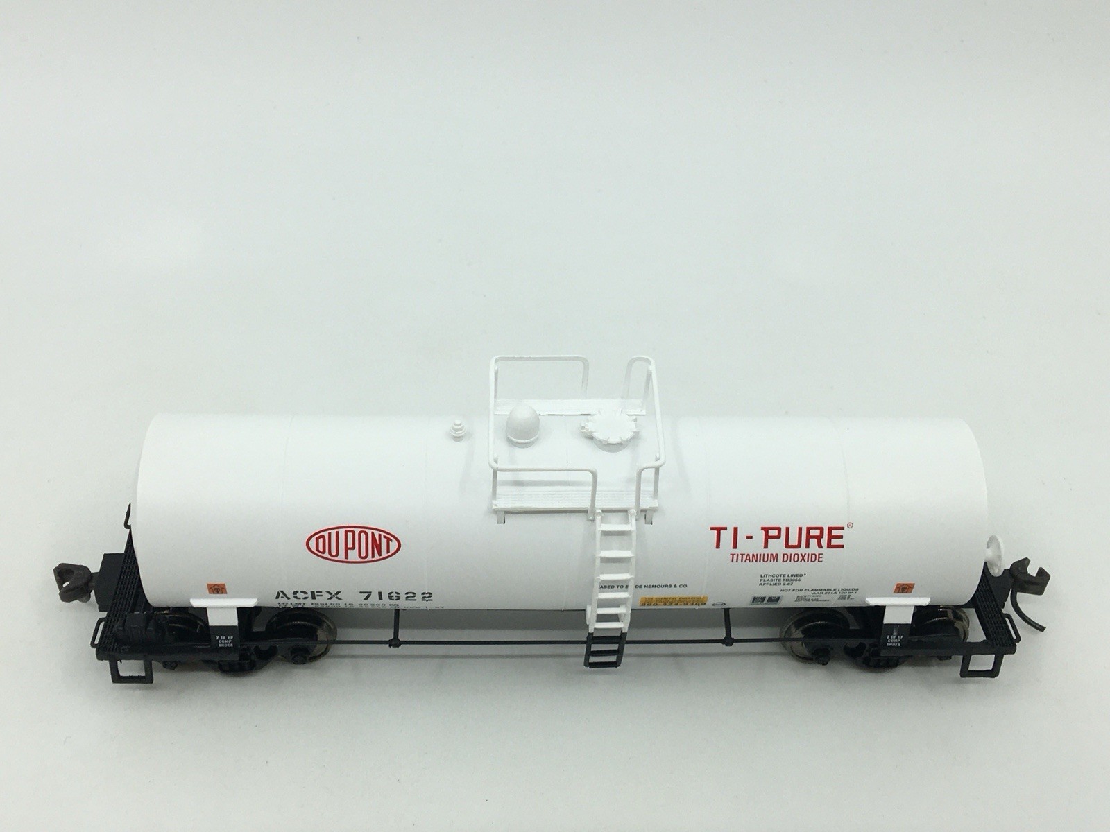 HO Atlas 1709-2 DuPont Ti-Pure ACF Kaolin Tank Car ACFX #71622 Metal Wheels
