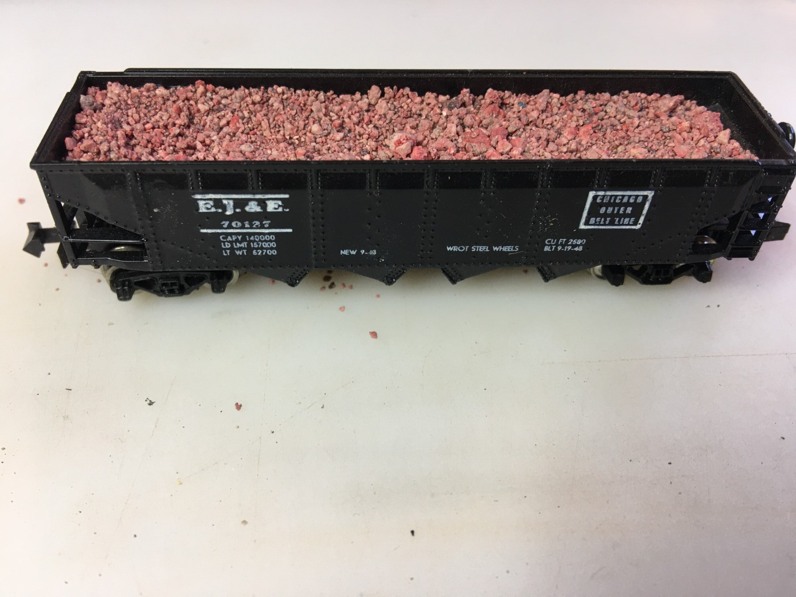 Chicago Outer Belt 4 Bay Hopper EJ&E 70127 w/Red Rock N Scale Trains