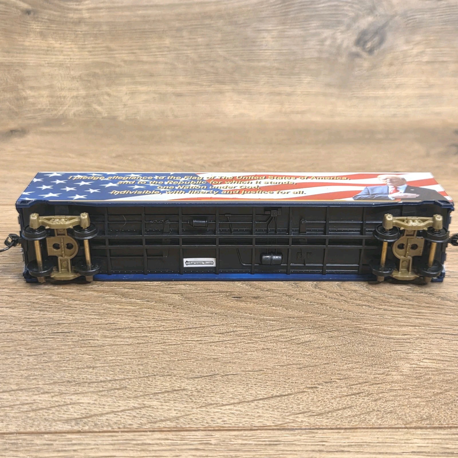 Trump Express Train Box Car Pledge of Allegiance Hawthorne Village HO Scale