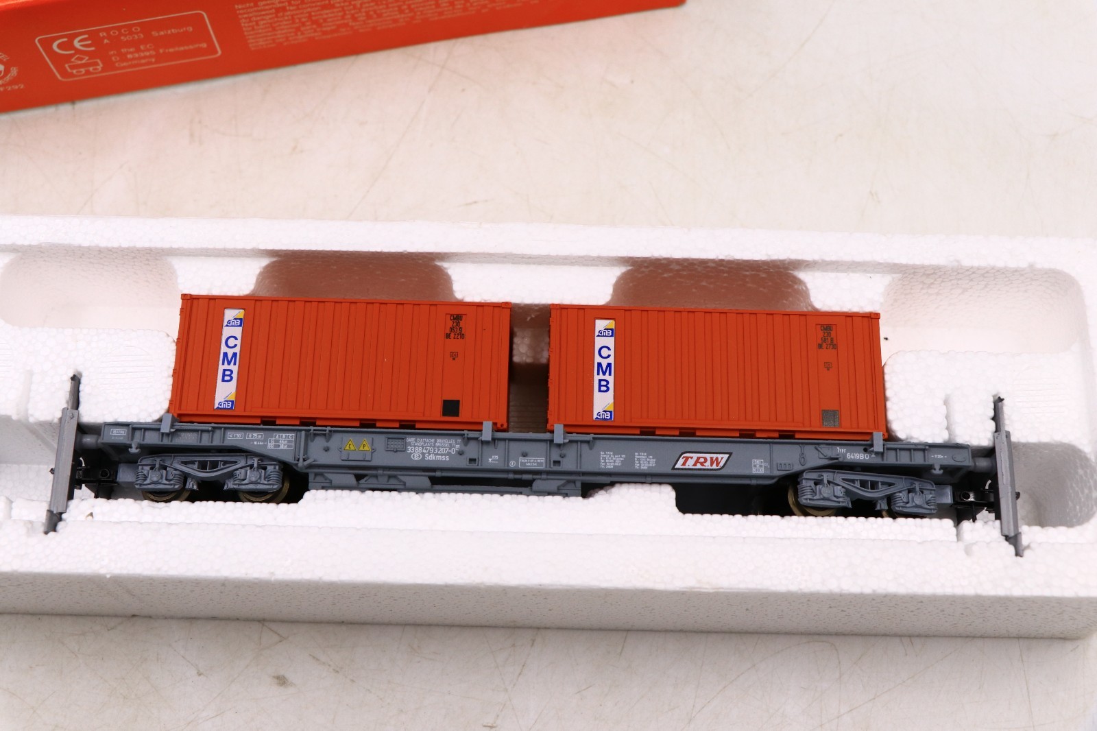 Roco 46560 Container Flat Car W/ 1812 Container Set New Boxed Sealed Parts