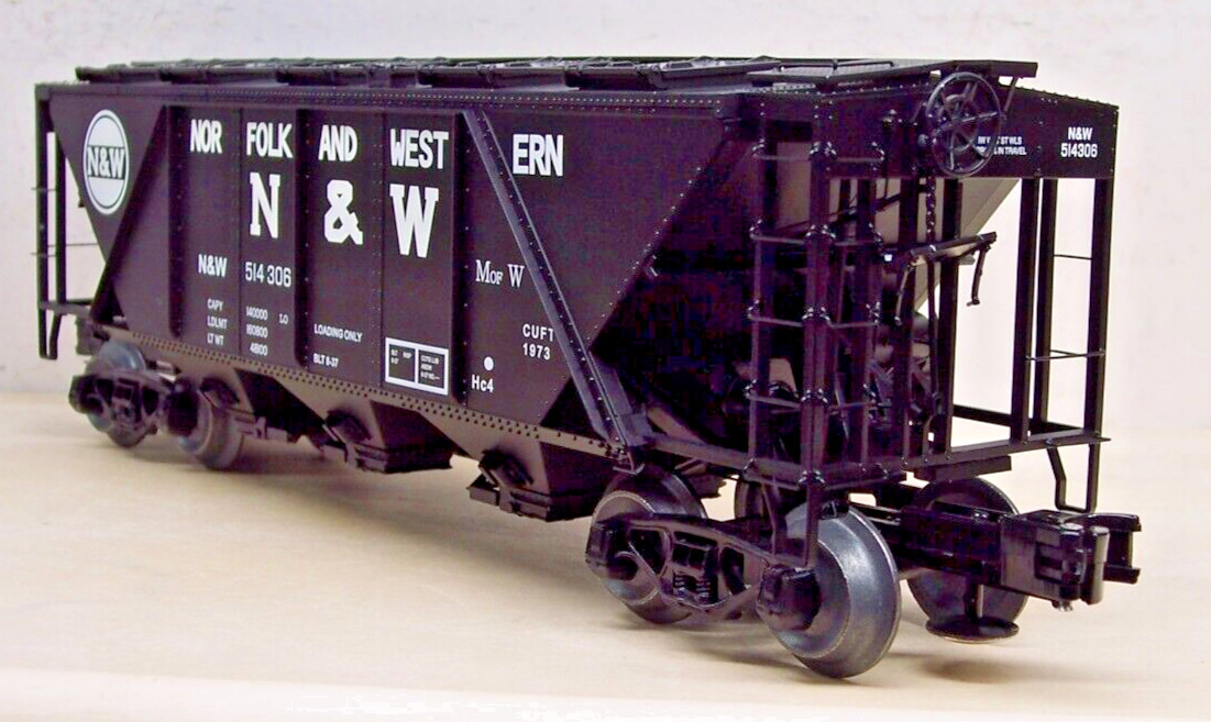 WEAVER O SCALE GOLD EDITION N&W NORFOLK & WESTERN H30 COVERED HOPPER 3 RAIL