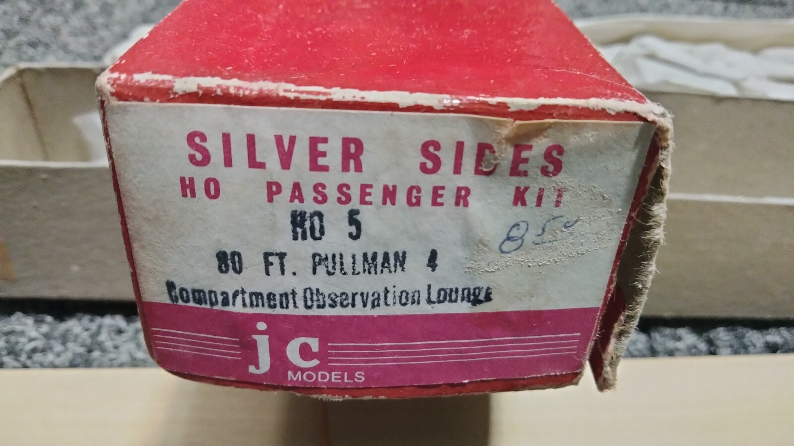 Silver Sides HO 80ft Pullman 4 Compartment Observation Lounge Kit JC Models
