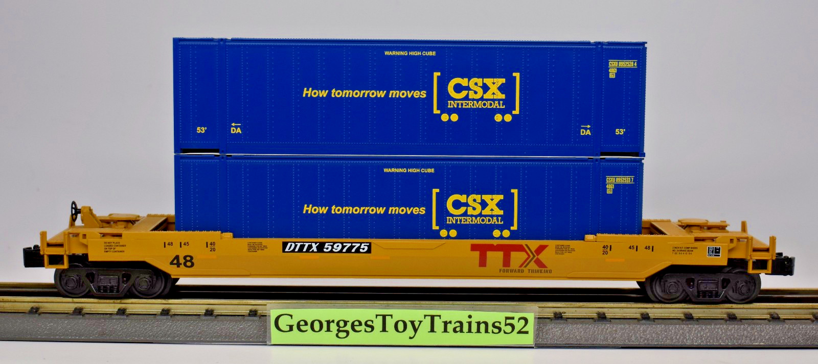 MTH RAILKING 3-RAIL O #59775 CSXT CSX TRANSPORTATION HUSKY STACK 30-76716 NIB