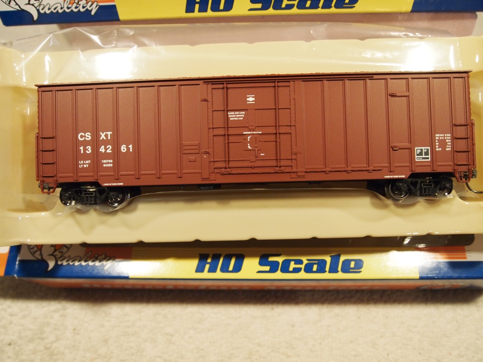 FOX VALLEY MODELS C S X 7-POST 50ft.BOX CARS, BROWN LOT 76 3 DIFFERANT No