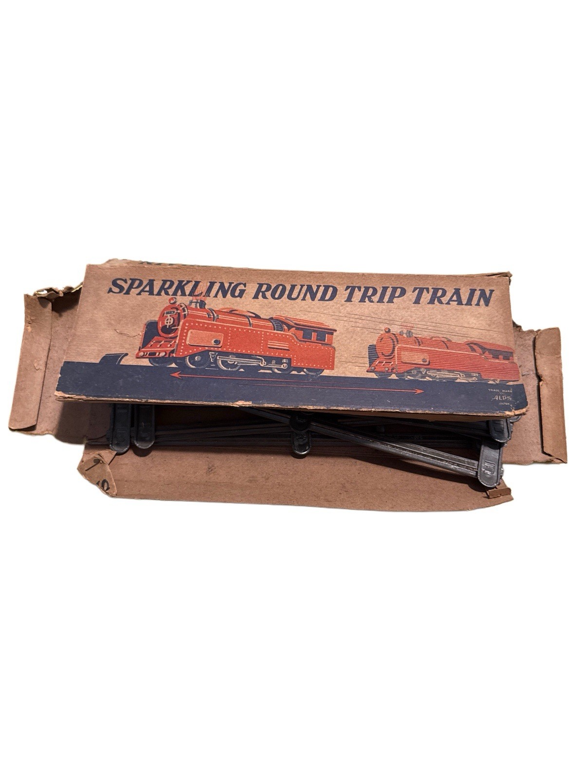 Vintage ALPS “Sparkling Round Trip Train” – Japan 1950s – Track & Caboose