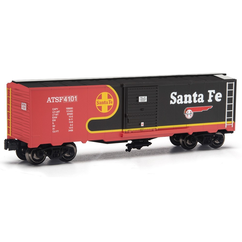 O Gauge Box Car – SANTA FE BLACK BONNET – New Item – Never Ran – Free Ship