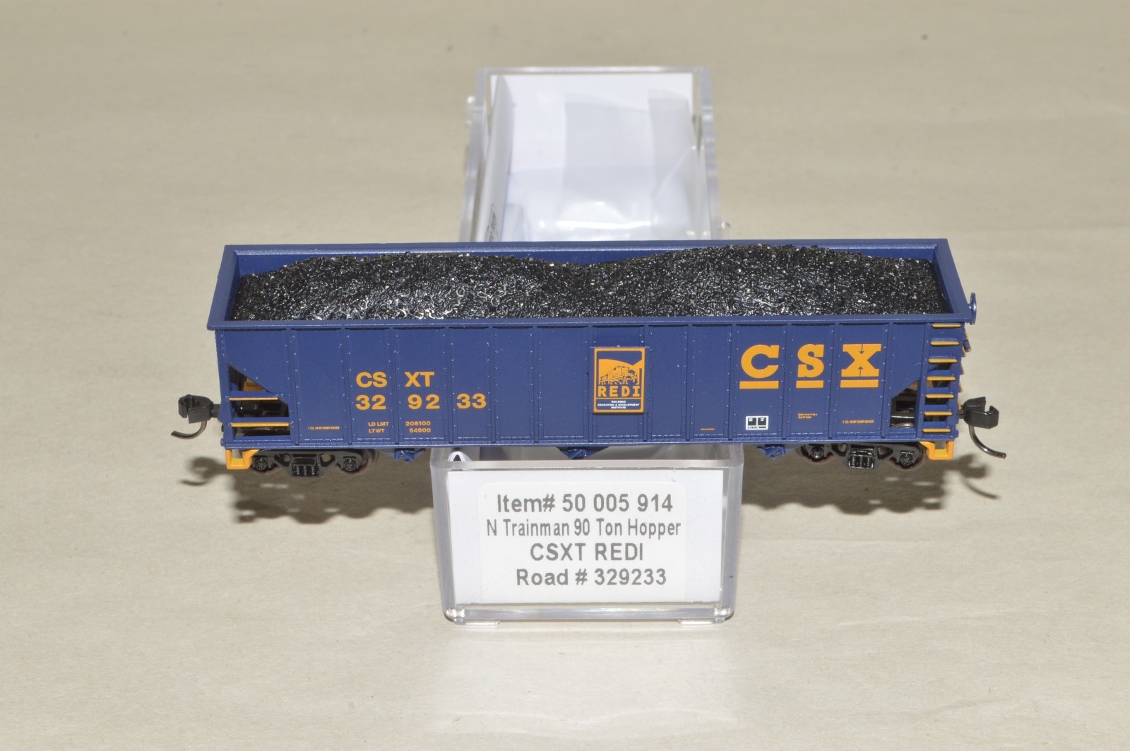 N scale Atlas CSX CSXT Transportation RR 90 ton coal hopper car train REDI